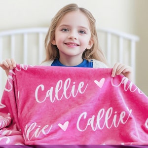 Personalized Name Blanket for Your Daughter, Custom Name Baby Blankets for Girls Boys, Baby Name Blanket, Great Gift for Christmas, New Year