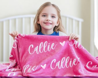 Personalized Name Blanket for Your Daughter, Custom Name Baby Blankets for Girls Boys, Baby Name Blanket, Great Gift for Christmas, New Year