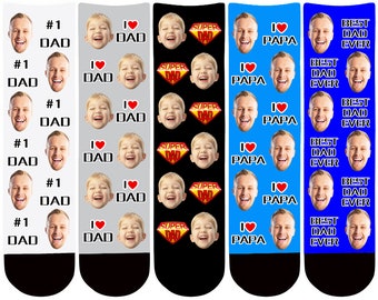 Custom Father's day socks, Custom Face Socks, Personalized socks, I'm Gaming Socks, Gifts for Dad, Gifts for him, I Love Dad, Best Dad