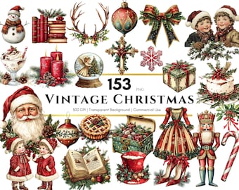 Watercolor Christmas Clipart, Boho Rustic Christmas,  Christmas Ornaments, Christmas Tree, Christmas Sweater, Christmas Wreath, Holiday PNG