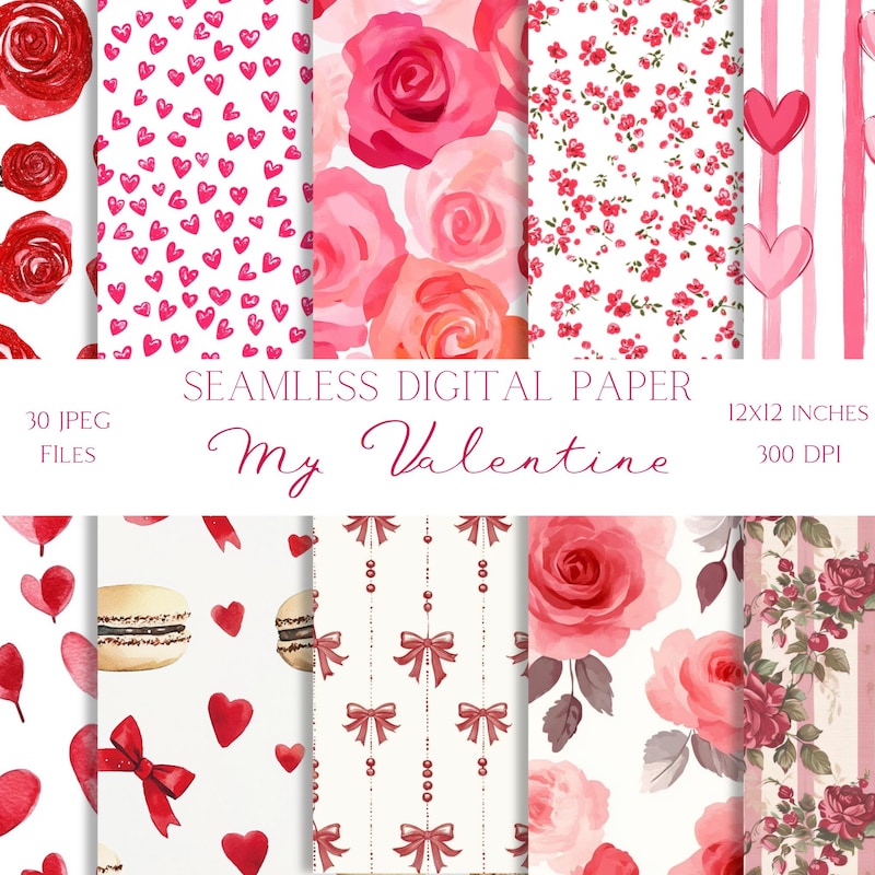 Red Heart Floral Fabric - Etsy