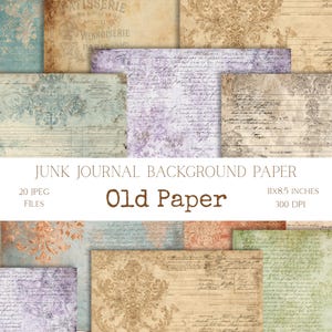 Old Paper, Printable Papers, Vintage Digital Junk Journal, Junk Journal Papers, Junk Journal Digitals, Printable Ephemera, Scrapbook Paper