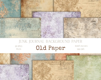 Oud papier, Afdrukbare papieren, vintage digitaal ongewenste dagboek, ongewenste dagboekpapieren, digitale ongewenste dagboeken, afdrukbare ephemera, plakboekpapier