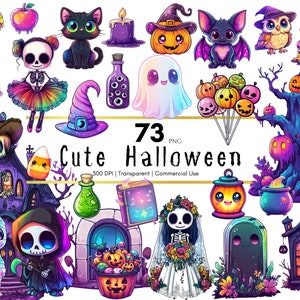 Halloween png, Halloween Clipart, Halloween Decoration, Watercolor Halloween, Pastel Halloween Clipart, Cute Kids Watercolor Halloween