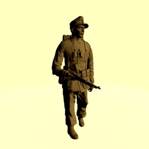 WWII Soldier Miniature STL Bundle: 4 Historical 3D Print Figures