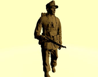 WWII Soldier Miniature STL Bundle: 4 Historical 3D Print Figures