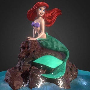Mermaid 3D Print STL File | Digital Download | Collectible Figurine | Compatible Model for 3D Printers
