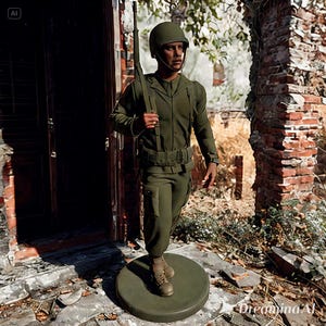 Realistic WWII American Soldiers STL File for 3D Printing - US Army Diorama Set