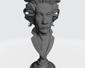 Einstein Bust 3D Print STL File