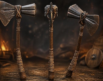 Fantasy Battle Axe 3D Print Model