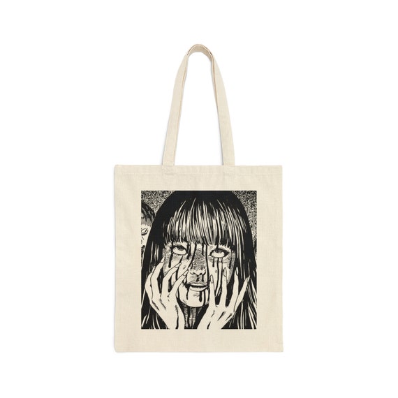 Anime Jinji Ito Tote Bag, Anime Tote Bag, Cotton Canvas Tote Bag