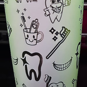 Envoltura para vaso dental de 20 oz SVG