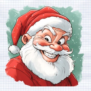 Funny Santa PNG file, Santa Claus PNG, Retro Merry Christmas png, Holiday Sublimation designs, Vintage Christmas gift for him Digital Prints