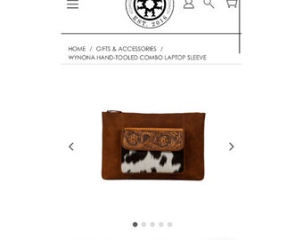 Wynona Hand-Tooled Laptop Sleeve