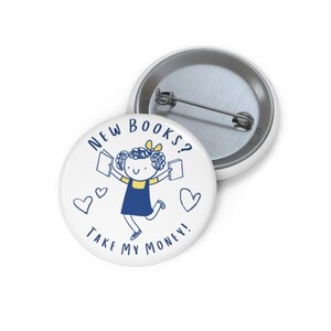 New Book Pin Buttons