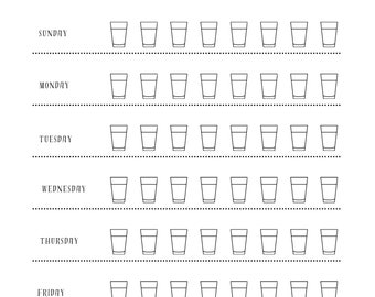 Water Tracker Printable | 7 Day Water Challenge | Weekly Water Intake Tracker | Hydration Tracker, Water Log Weight Loss Printable,