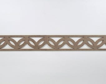 Scallop MDF Molding Trim, N51 Pattern, DIY Design (46" Long, 2 pieces)