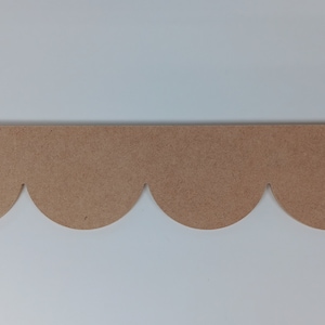 Scallops MDF Trim molding N70 pattern  2 Pieces , Scalloped MDF Trim , each scallop is 46&quot; long perfect size for your DIY project