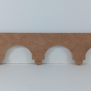 Scallops MDF Trim molding N19 pattern  2 Pieces ,  each scallop is 46" long