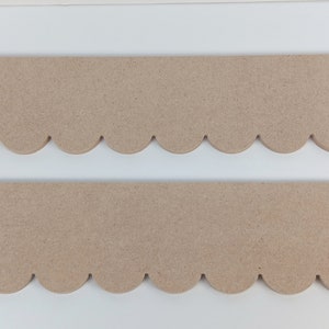 Scalloped MDF Trim N32 Pattern , 46" Long, DIY Project, 2 Pieces