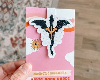 Black And Gold Dragon Holographic Magnetic Bookmark