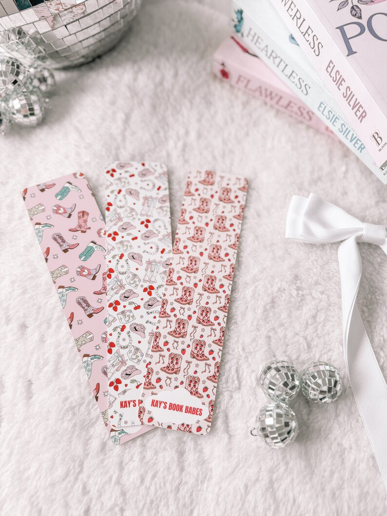 Pink Cowgirl Boots Bookmark - Etsy