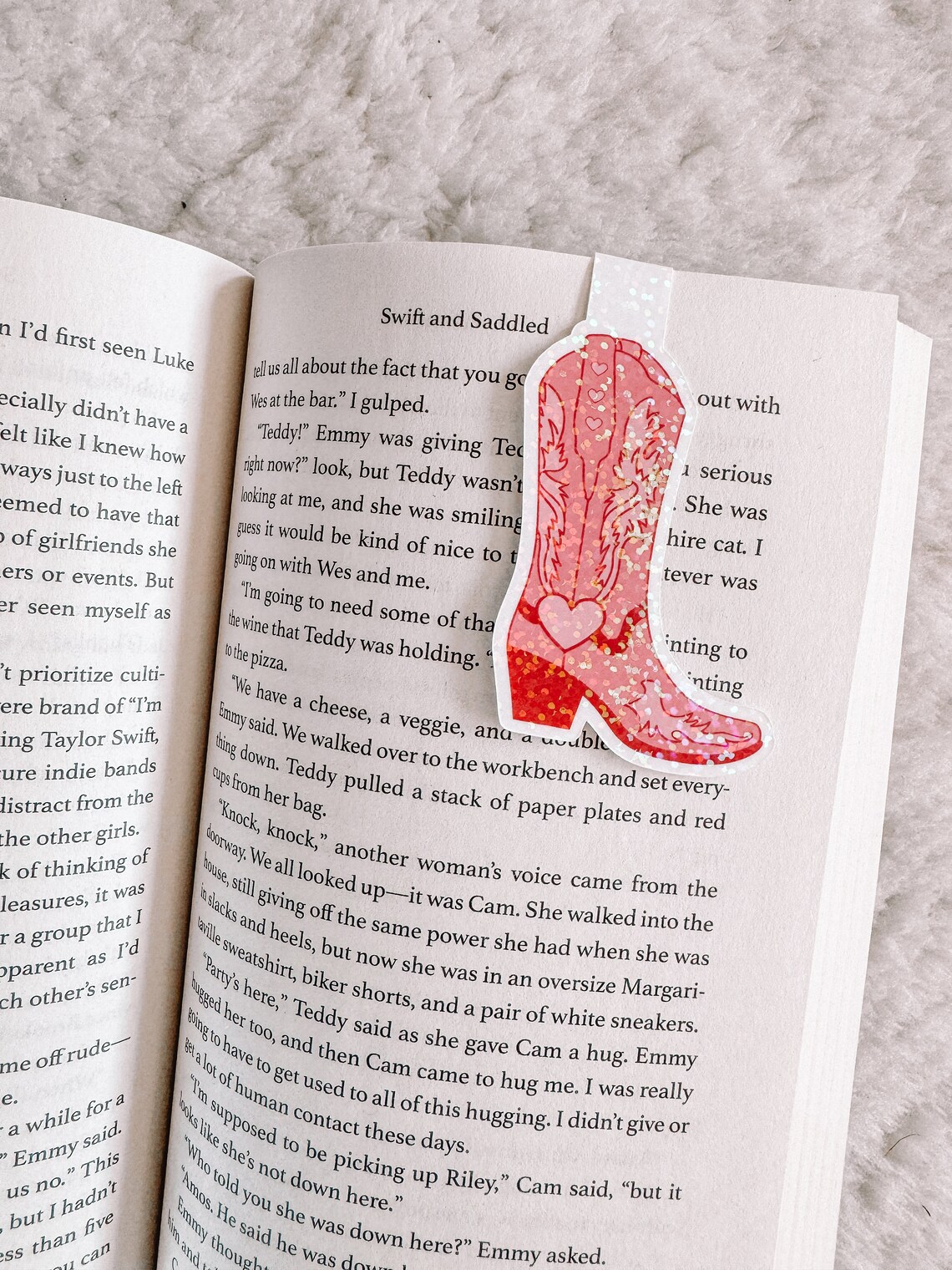 Pink Cowgirl Boot Holographic Magnetic Bookmark - Etsy