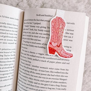 Pink Cowgirl Boot Holographic Magnetic Bookmark - Etsy