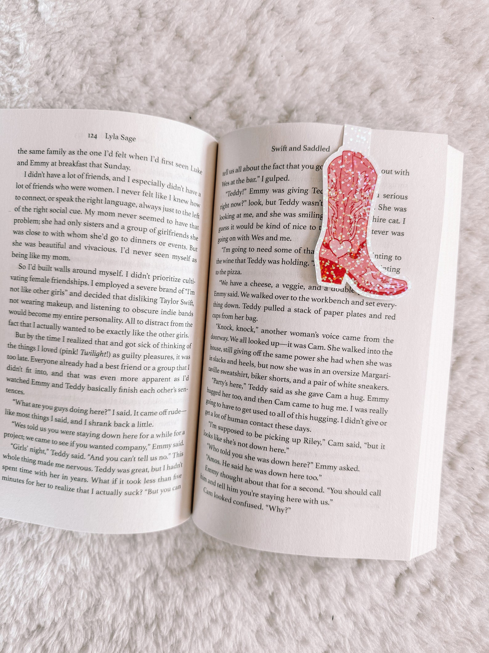 Pink Cowgirl Boot Holographic Magnetic Bookmark - Etsy