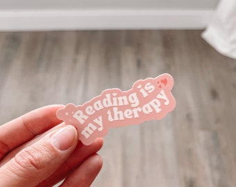 Reading Is My Therapy Sticker