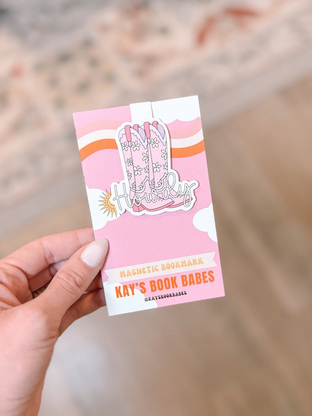 Howdy Cowgirl Boot Magnetic Bookmark - Etsy