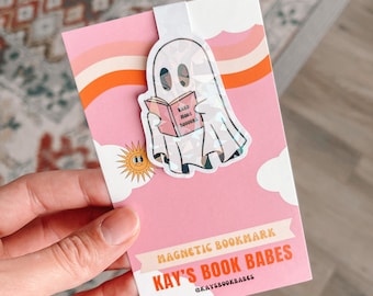 Read More Booooks Reading Ghost Holographic Magnetic Bookmark