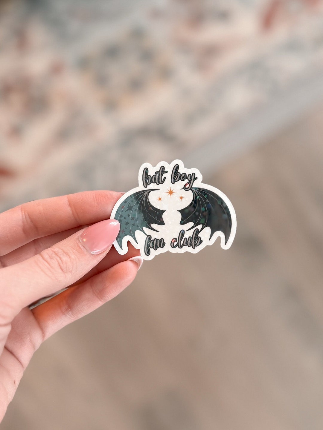 Bat Boy Sticker Bat Boy Fan Club Holographic Sticker - Etsy