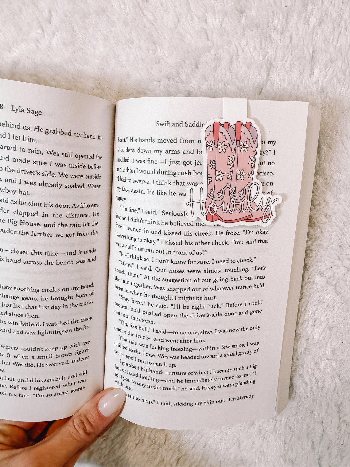 Howdy Cowgirl Boot Magnetic Bookmark - Etsy
