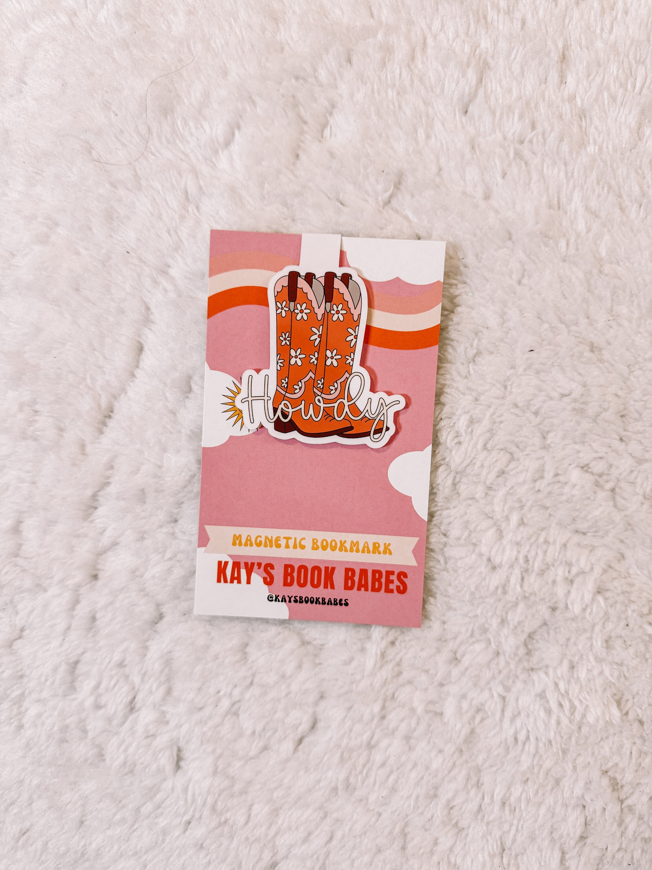Howdy Cowgirl Boot Magnetic Bookmark - Etsy