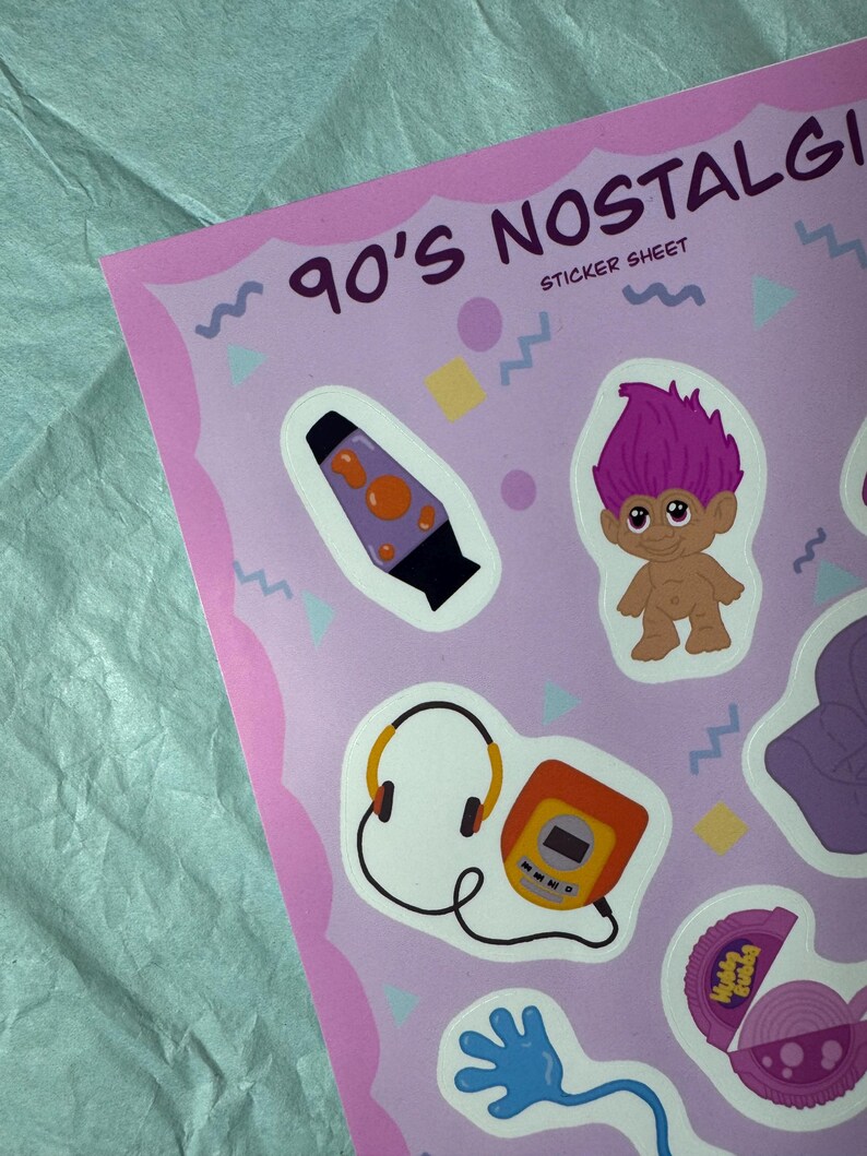 90s Nostalgia Sticker Sheet - Etsy