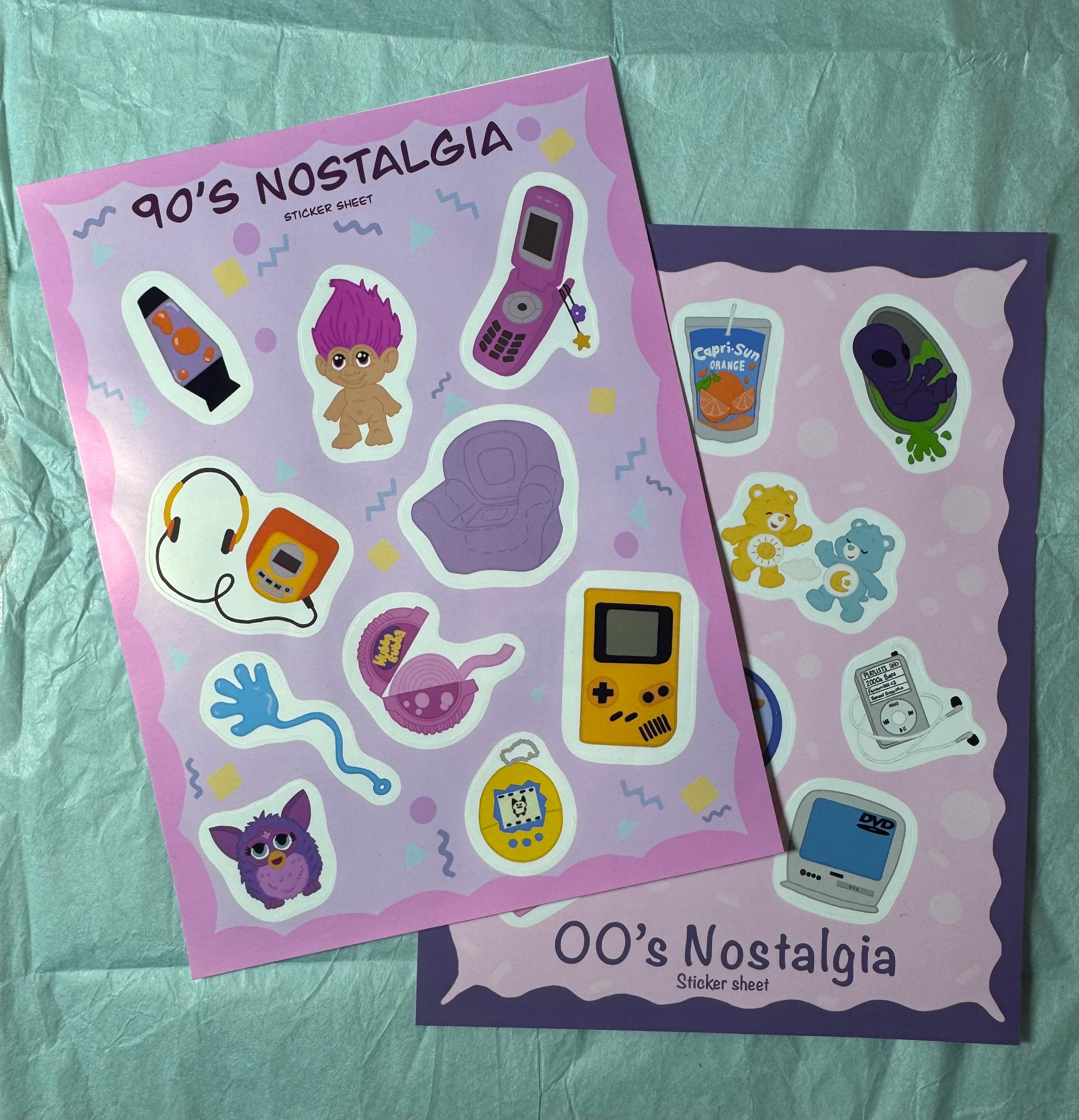 90s Nostalgia Sticker Sheet - Etsy