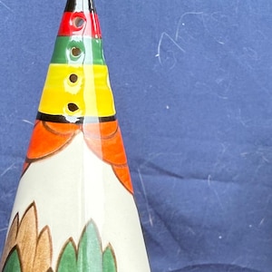 CLARICE CLIFF LIMBERLOST Conical Sugar Sifter. Centenary tribute from Wedgwood. Art deco pottery. Highly collectible and sought after. Rare.