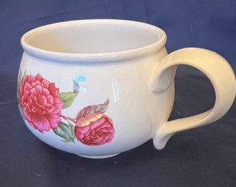 PORTMEIRION COFFEE CUP. Floral rose design. 1980s vintage. Collectible china. Replacement china. Perfect gift.