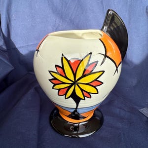 LORNA BAILEY BEACH Jug 16cm. Modern Art. Art Deco style. Highly sought after and very collectable. Hand painted. Perfect gift idea. Rare.