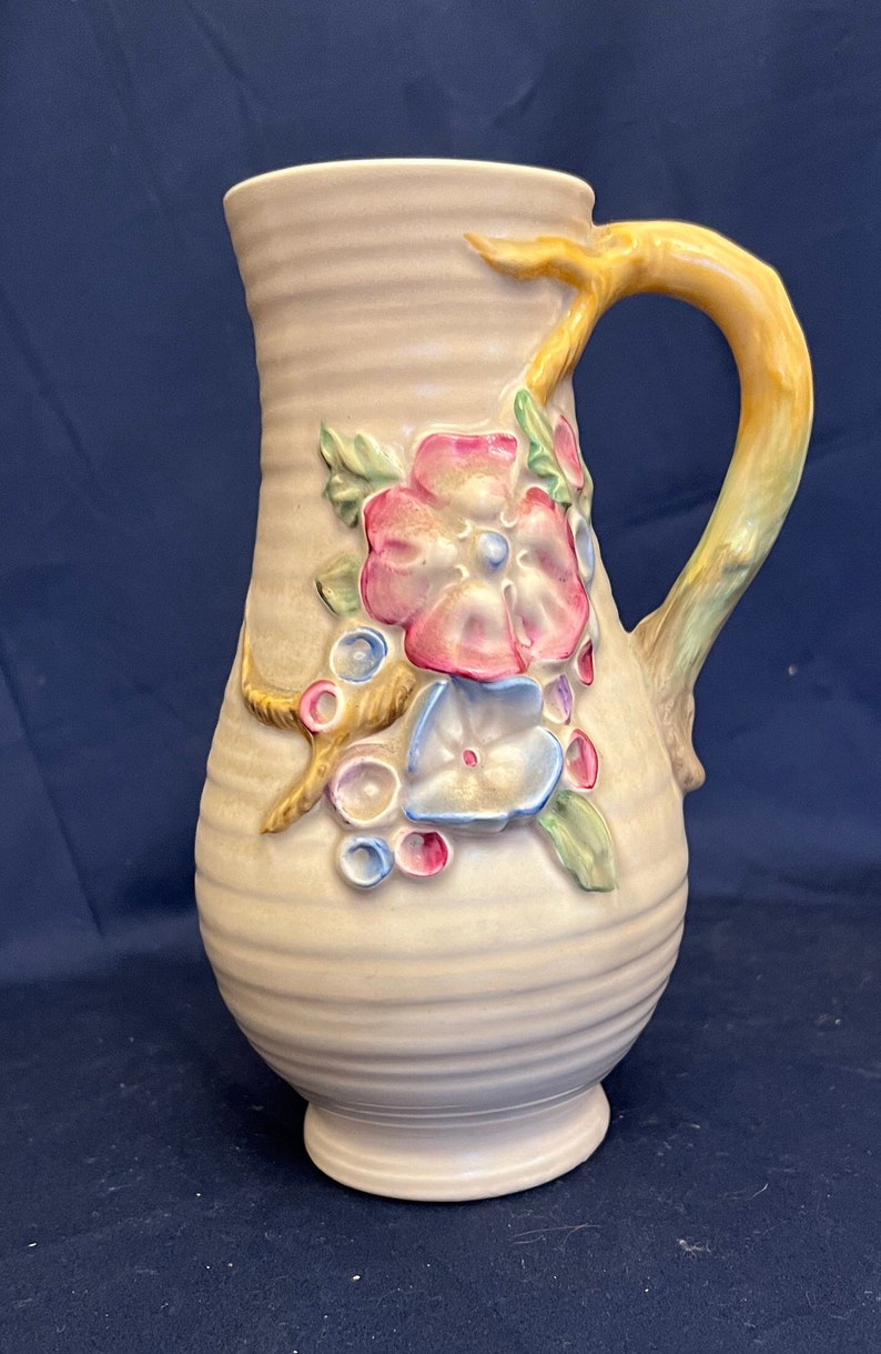 CLARICE CLIFF VASE 21cm. My Garden Pattern 1930s. Very Rare. Highly