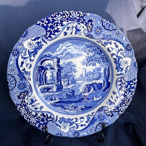 SPODE ITALIAN BREAKFAST Plate 23cm. Spode Italian. Classic Spode. Heritage blue and white china. Replacement china. Lunch in style. Gift.
