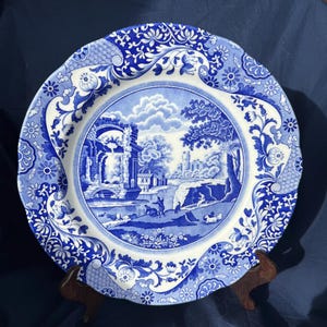 SPODE ITALIAN DINNER Plate 27cm. Classic Spode Italian pattern. Blue and white classic Spode. Replacement china. Add to collection. Gift