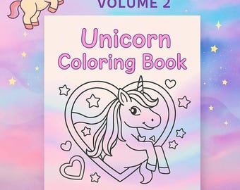 Unicorn Coloring Book Vol. 2, Mini Printable (PDF Download)