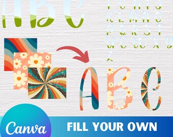 Editable Canva Alphabet Frame Template (Digital Download)