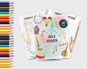 Music Activity Pack for Kids: Printable Games & Worksheets (Digital Download)