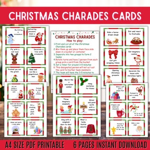 Printable Christmas activities, Christmas Charades, Christmas Bingo, Kids Christmas coloring pages, Christmas Party, Kids Christmas Craft
