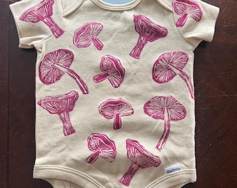 Linocut Hand-Printed Baby Onesies