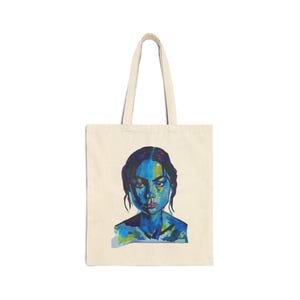 Artistic Canvas Tote Bag - Eco-Friendly Tote, Reusable Shopping Bag, Gift for Her, Art Lover Accessory, Sustainable Style
