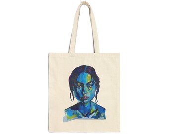 Artistic Canvas Tote Bag - Eco-Friendly Tote, Reusable Shopping Bag, Gift for Her, Art Lover Accessory, Sustainable Style